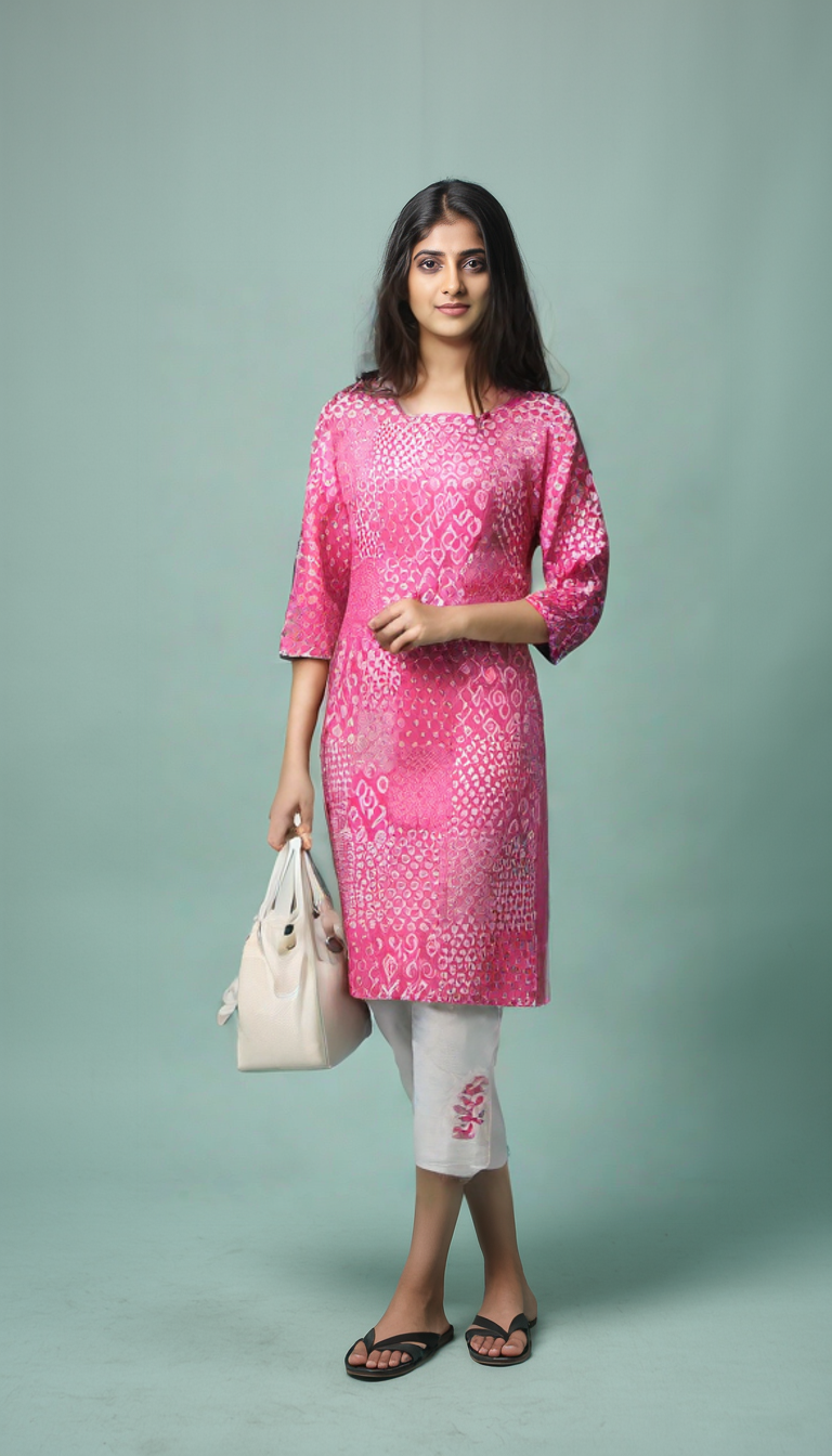 Elegant Women's Kurti in Cotton Fabric - Perfect for Casual and Office Wea