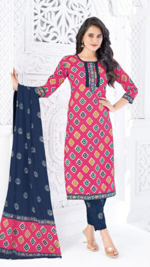 pink-multicolor-bandhej-print-cotton-kurti