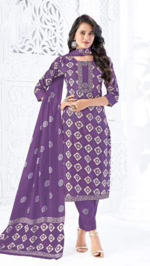purple-printed-cotton-kurti-with-pant-dupatta-set