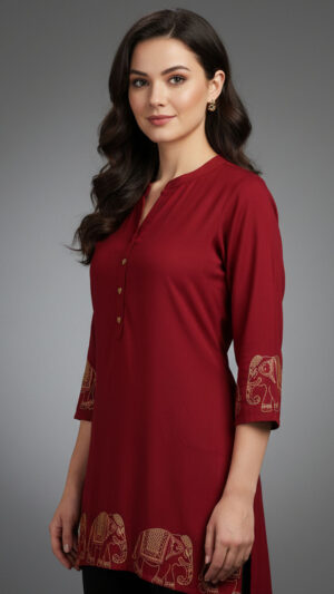 elephant border cotton kurti (4)