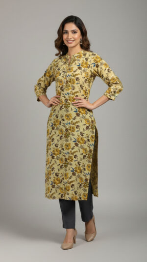 floral-mustard-yellow-rayon-kurti