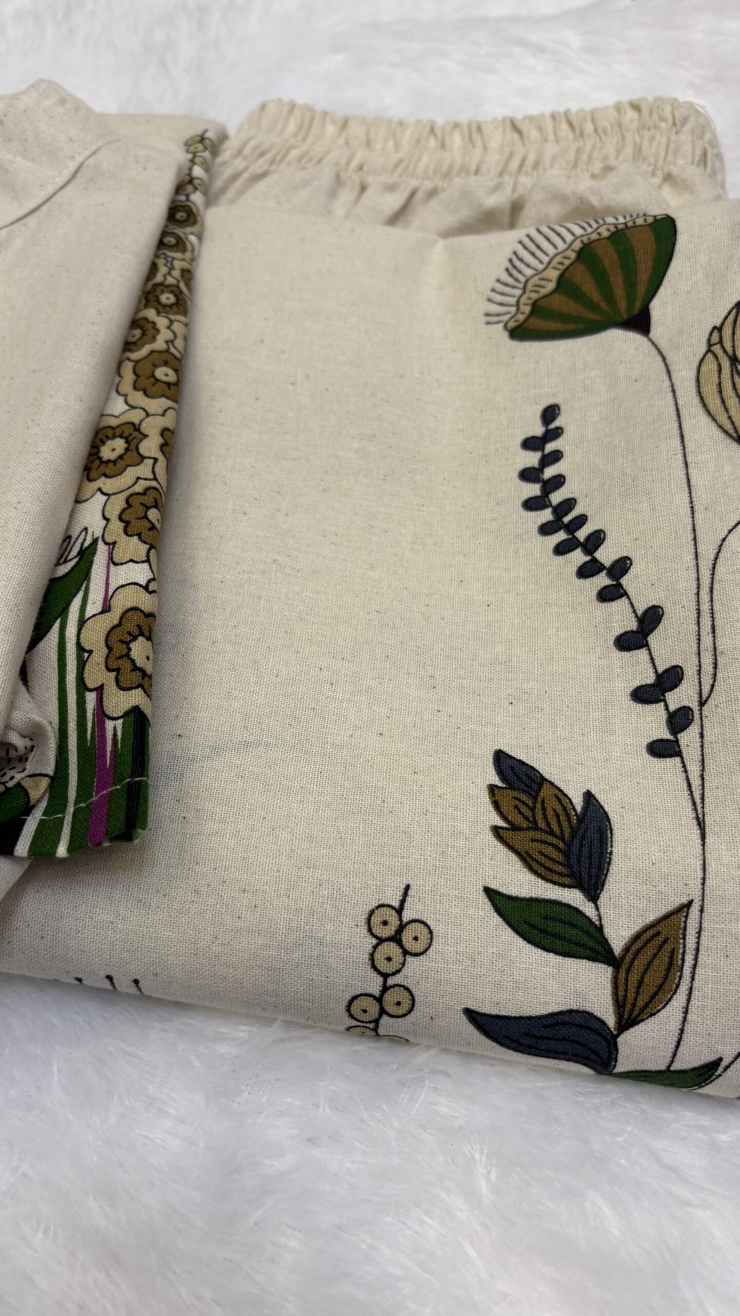 ivory floral printed 2 piece co ord set ivory floral printed 2 piece co ord set